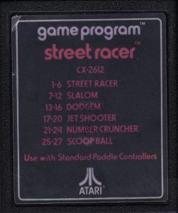 ATARI CX-2612 street racer cartridge