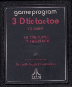 ATARI CX-2618-P 3-D tic-tac-toe cartridge