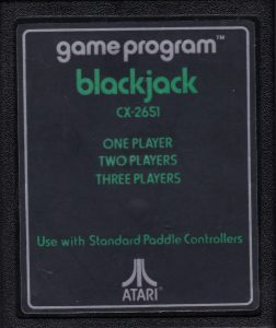 Atari CX-2651 blackjack cartridge